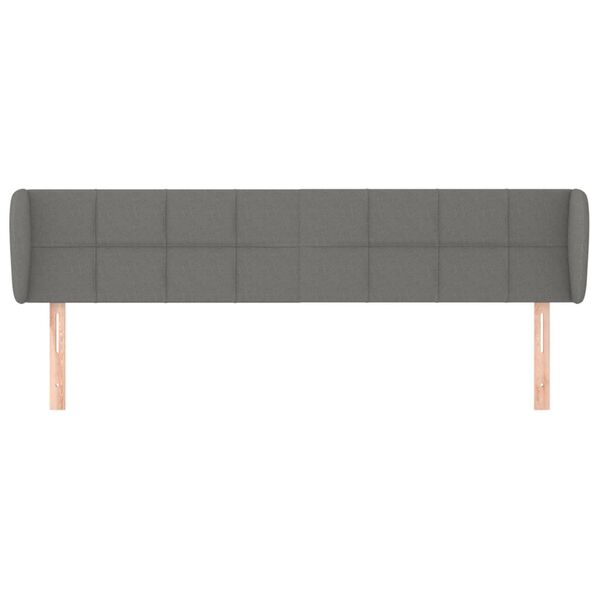 vidaXL Headboard with Ears Dark Grey 163 cm Fabric
