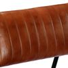 vidaXL Rocking Chair Brown Real Leather