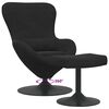 vidaXL Egg Chair with Footstool Black Velvet