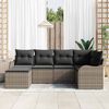 vidaXL Garden Sofa Set 6 pcs Grey Poly Rattan