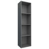 vidaXL Book Cabinet/TV Cabinet Grey 36x30x143 cm Engineered Wood