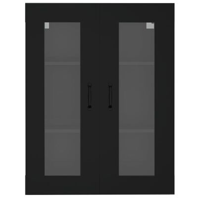 vidaXL Hanging Wall Cabinet Black 69.5x34x90 cm