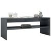 vidaXL Coffee Table High Gloss Grey 100x40x40 cm Engineered Wood