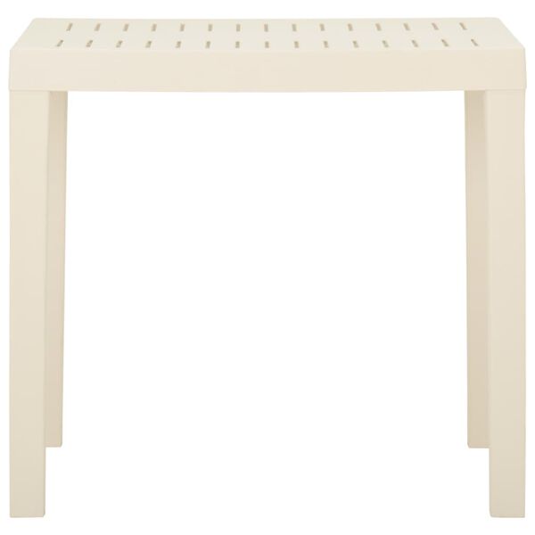 vidaXL Garden Table White 79x65x72 cm Plastic