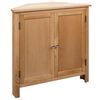 vidaXL Corner Cabinet | Brown | Solid oak and MDF with oak veneer