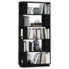 vidaXL Book Cabinet/Room Divider Black 80x25x163.5 cm Solid Wood Pine
