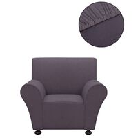 vidaXL Stretch Couch Slipcover Anthracite Polyester Jersey