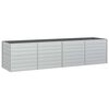 vidaXL Garden Raised Bed | Silver | Galvanized Steel | 320 x 80 x 77 cm