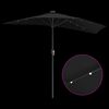 vidaXL Garden Parasol Black 294 x 150 x 223 cm Polyester and Steel