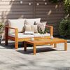 vidaXL Garden Sofa with Cushions 2-Seater Solid Wood Acacia
