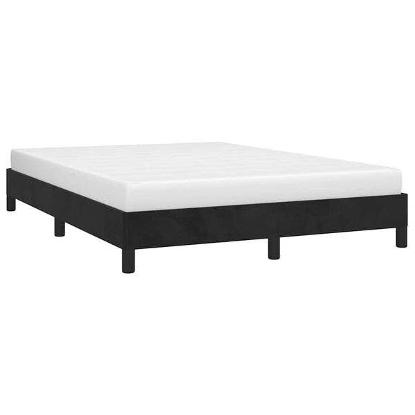 vidaXL Bed Frame without Mattress Black 137x190 cm Full Velvet