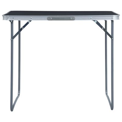 vidaXL Foldable Camping Table with Metal Frame 80x60 cm Grey