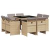 vidaXL Garden Dining Set | Mix beige and black