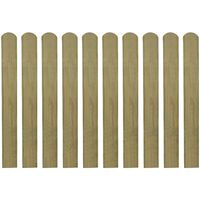 vidaXL Impregnated Fence Slats 10 pcs Wood 80 cm