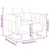 vidaXL Cube Armchair with Chrome Feet White Faux Leather