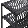 vidaXL Shoe Rack Black 50x30x120 cm Poly Rattan