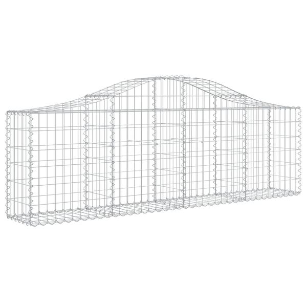 vidaXL Arched Gabion Baskets 50 pcs 200x30x60/80 cm Galvanised Iron