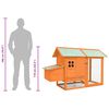 vidaXL Chicken Cage Solid Pine & Fir Wood 170x81x110 cm
