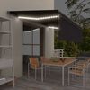 vidaXL Manual Retractable Awning with Blind&LED 5x3m Anthracite