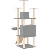 vidaXL Cat Tree with Sisal Scratching Posts Light Grey 154 cm