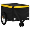 vidaXL Bike Trailer Black and Yellow 30 kg Iron