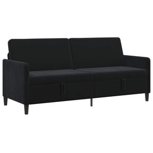 vidaXL Sofa With Storage Black 192 x 78 x 87 cm Polyester