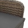 vidaXL 7 Piece Garden Bistro Set with Cushions Grey Poly Rattan