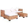 vidaXL Sofa Set 14 Pieces Natural Rattan
