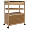 vidaXL Kitchen Trolley with Wheels Natural 59.5 x 36 x 82 cm Bamboo