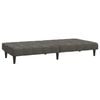 vidaXL 2-Seater Sofa Bed Dark Grey Velvet
