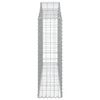 vidaXL Arched Gabion Baskets 4 pcs 200x30x100/120 cm Galvanised Iron