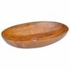 vidaXL Basin Solid Teak Wood 60x40x10 cm
