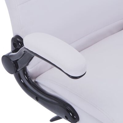 White Artificial Leather Swivel Chair Adjustable