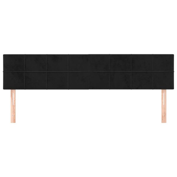 vidaXL Headboards 2 pcs Black 100 cm Velvet