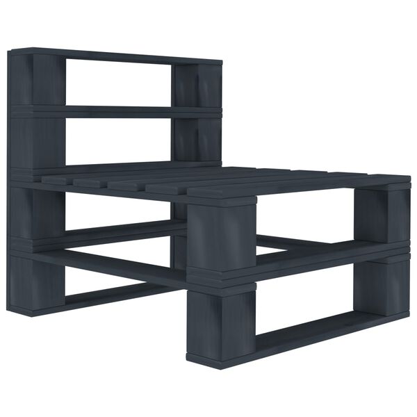 vidaXL 6 Piece Garden Pallet Lounge Set Wood Grey