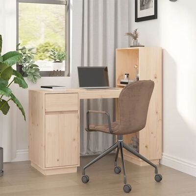 vidaXL Desk 110x53x117 cm Solid Wood Pine