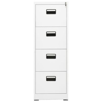 vidaXL Filing Cabinet White 46x62x133 cm Steel