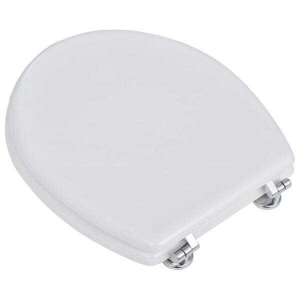 vidaXL Toilet Seats with Lids 2 pcs MDF White