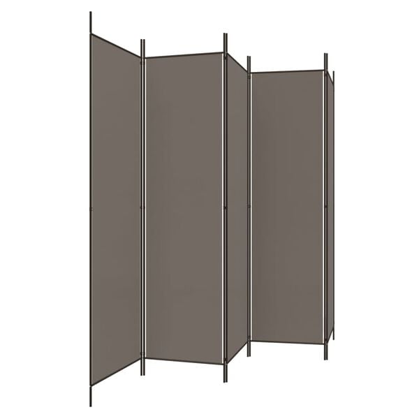 vidaXL 5-Panel Room Divider Anthracite 250x220 cm Fabric