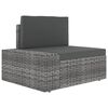 vidaXL 3 Piece Garden Lounge Set Poly Rattan Grey
