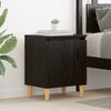 vidaXL Bedside Cabinet Black Oak 40 x 30 x 50 cm Engineered Wood
