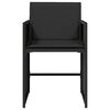 vidaXL Garden Chairs with Cushions 4 pcs Black Poly Rattan