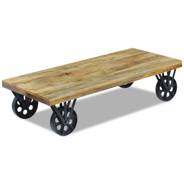 vidaXL Coffee Table Mango Wood 120x60x30 cm
