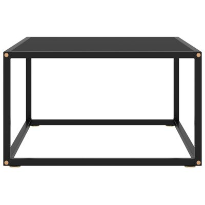vidaXL Coffee Table Black with Black Glass 60x60x35 cm