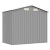 vidaXL Garden Storage Shed Grey Metal 204x132x186 cm