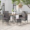vidaXL 5 Piece Garden Lounge Set Poly Rattan Grey