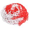 vidaXL Warning Chain Red and White 100 m &Oslash;6 mm Plastic
