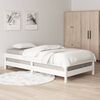 vidaXL Stack Bed without Mattress White 90x190 cm Single Solid Wood Pine