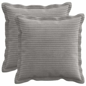 vidaXL Cushion Cover 2 pcs HOUTEN Light Grey 40 x 40 cm Corduroy