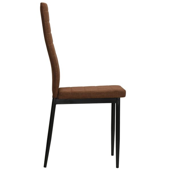 vidaXL Dining Chairs 6 pcs Brown Fabric